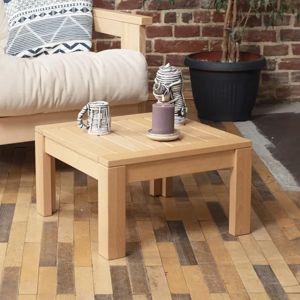 MarLiving Taburet MEXICO 01 51 cm z masívu/krémový