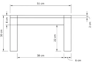 MarLiving Konferenčný stolík MEXICO 02 z masívu
