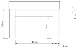 MarLiving Taburet MEXICO 02 51 cm z masívu/béžový