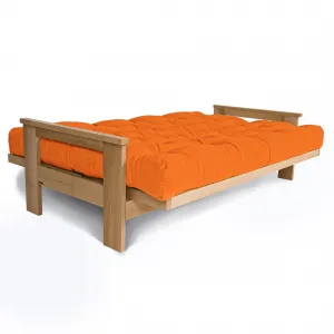 MarLiving Rozkladacia pohovka MEXICO 01 210 cm z masívu/oranžová