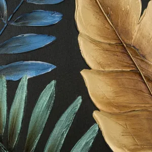 ArtFir Obraz LISTY 585A | čierna 60 x 60 cm