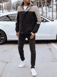 Trendy bunda s kapucňou pre pánov čierna