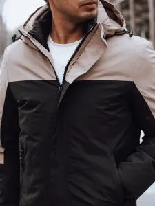 Trendy bunda s kapucňou pre pánov čierna