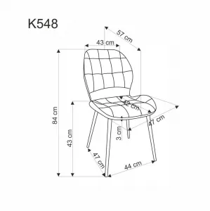 Jedálenská stolička K548 Halmar Šedá