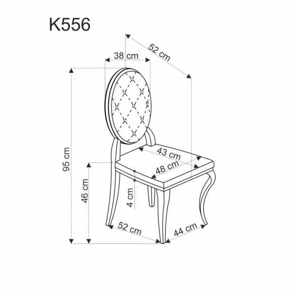 Jedálenská stolička K555/K556 Halmar