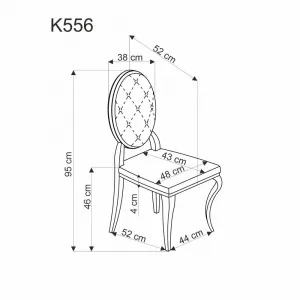 Jedálenská stolička K555/K556 Halmar