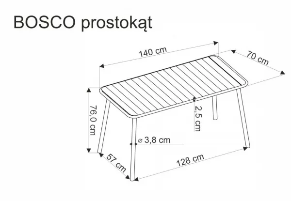 Záhradný stôl BOSCO Halmar