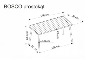Záhradný stôl BOSCO Halmar