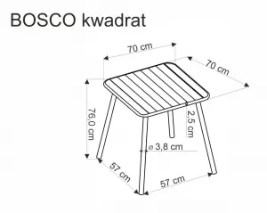 Záhradný stôl BOSCO Halmar