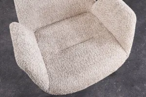 Otočné jedálenské kreslo 2 ks SUTO bouclé Dekorhome