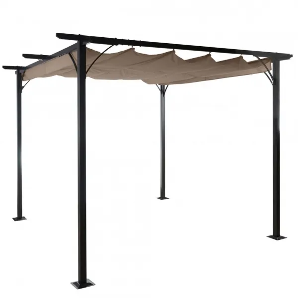 Pergola se stahovací střechou 3,5x3,5 m Dekorhome