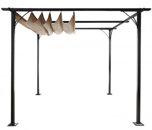 Pergola se stahovací střechou 3x3 m Dekorhome