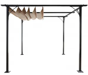 Pergola se stahovací střechou 3x3 m Dekorhome