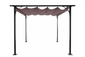 Pergola se stahovací střechou 3x3 m Dekorhome