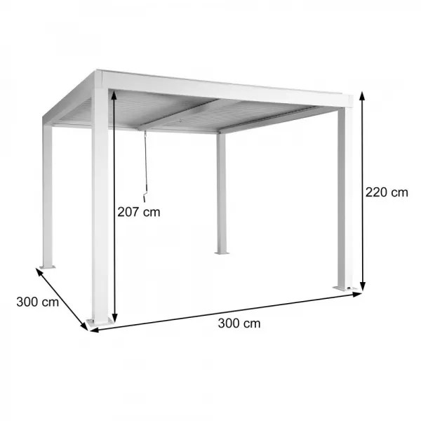 Bioklimatická záhradná pergola L46 3x3 m