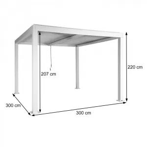 Bioklimatická záhradná pergola L46 3x3 m