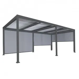 Bioklimatická pergola HWC-L46 3x6 so 3 bočnými stenami