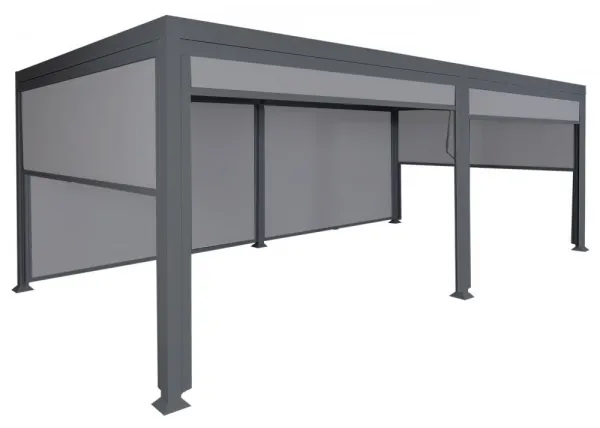 Bioklimatická pergola HWC-L46 3x6 so 3 bočnými stenami