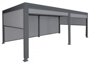Bioklimatická pergola HWC-L46 3x6 so 3 bočnými stenami