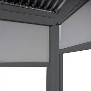 Bioklimatická pergola HWC-L46 3x6 so 3 bočnými stenami