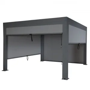 Bioklimatická pergola HWC-L46 3x3 so 4 bočnými stenami
