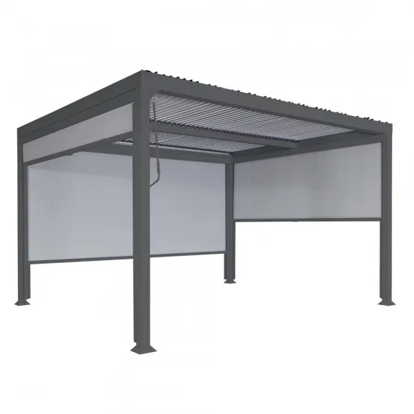 Bioklimatická pergola HWC-L41 3x3 so 3 bočnými stenami