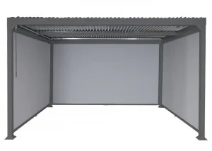 Bioklimatická pergola HWC-L41 3x3 so 3 bočnými stenami