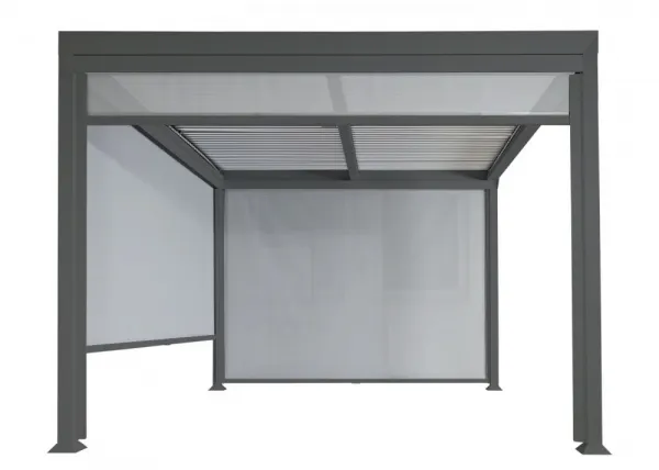 Bioklimatická pergola HWC-L41 3x3 so 3 bočnými stenami
