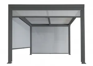 Bioklimatická pergola HWC-L41 3x3 so 3 bočnými stenami