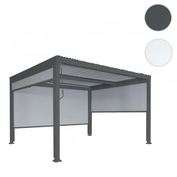Bioklimatická pergola HWC-L41 3x3 so 3 bočnými stenami
