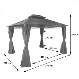 Záhradný altánok 3,6x3 m Dekorhome