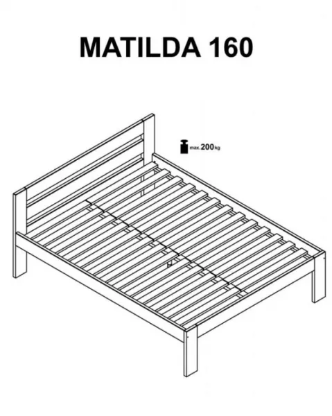 Posteľ MATILDA 160 Halmar Bílá