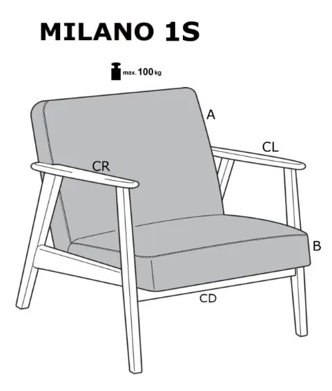 Kreslo MILANO 1S Halmar Béžová