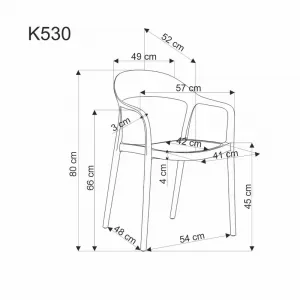 Stohovateľná stolička K530 Halmar