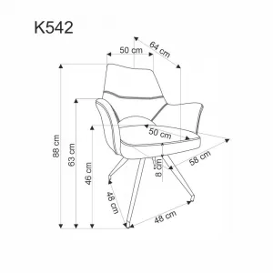 Otočné jedálenské kreslo K542 Halmar