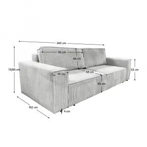 Rozkladacia pohovka HARPERA BIG SOFA Tempo Kondela Krémová