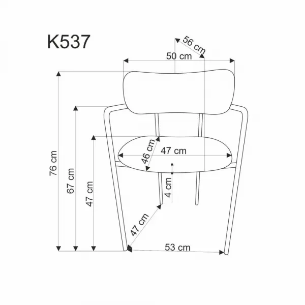 Jedálenská stolička K537 HALMAR Šedá