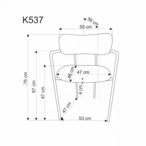 Jedálenská stolička K537 HALMAR Šedá