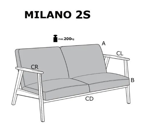 Pohovka MILANO 2S Halmar