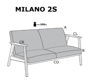 Pohovka MILANO 2S Halmar