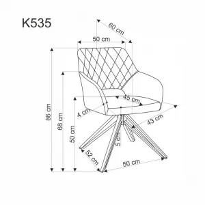Otočné jedálenské kreslo K535 Halmar Zelená