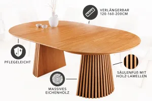Rozkladací jedálenský stôl RURURA Dekorhome Dub