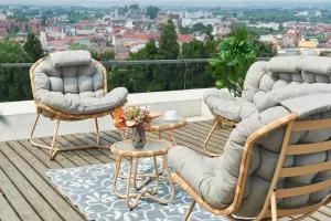 Záhradná sedacia súprava 5 ks