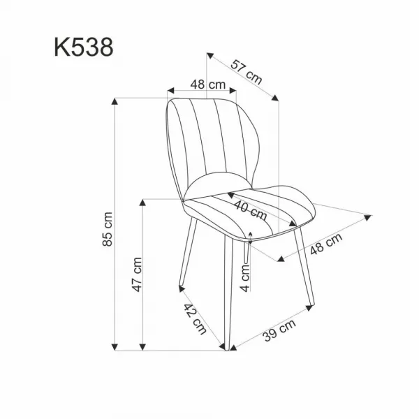Jedálenská stolička K538 Halmar Tmavě zelená