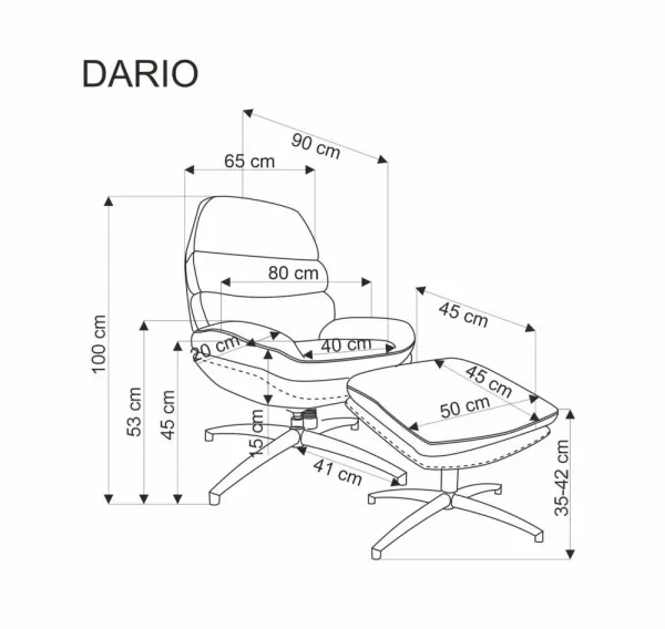 Relaxačné kreslo DARIO Halmar