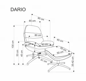 Relaxačné kreslo DARIO Halmar