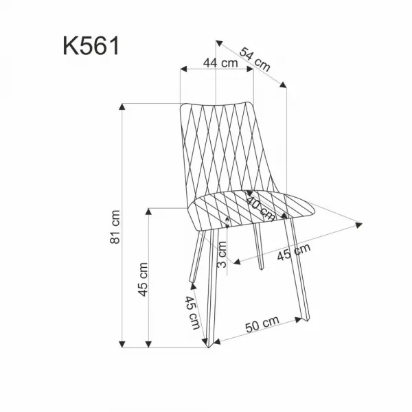 Jedálenská stolička K561 Halmar Šedá