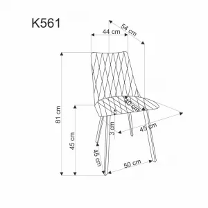 Jedálenská stolička K561 Halmar Šedá