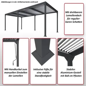 Bioklimatická pergola HWC-L46 3x6