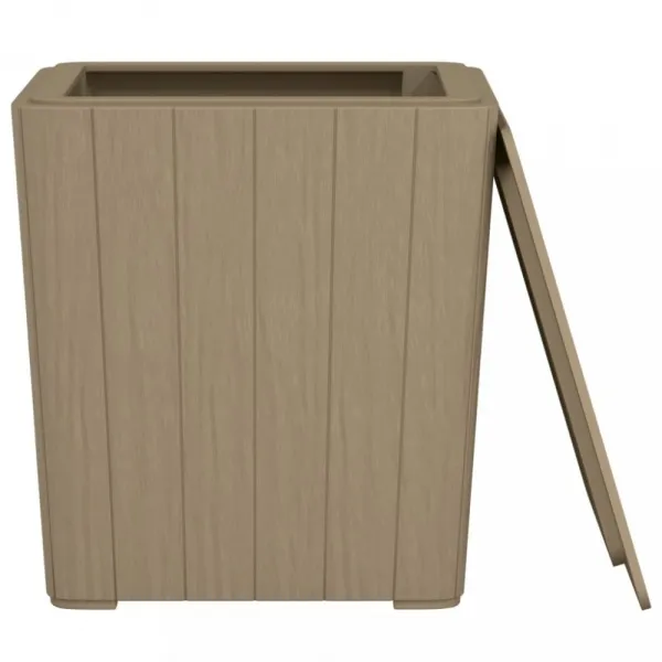 Záhradný stolík / úložný box Dekorhome Černá